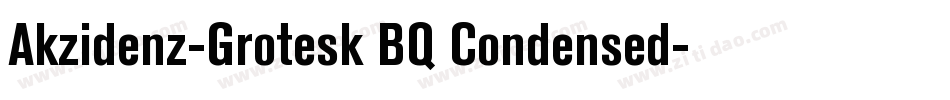 Akzidenz-Grotesk BQ Condensed字体转换